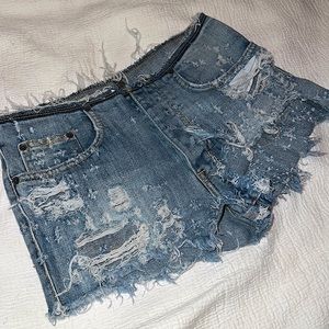 CARMAR Distressed Denim Shorts